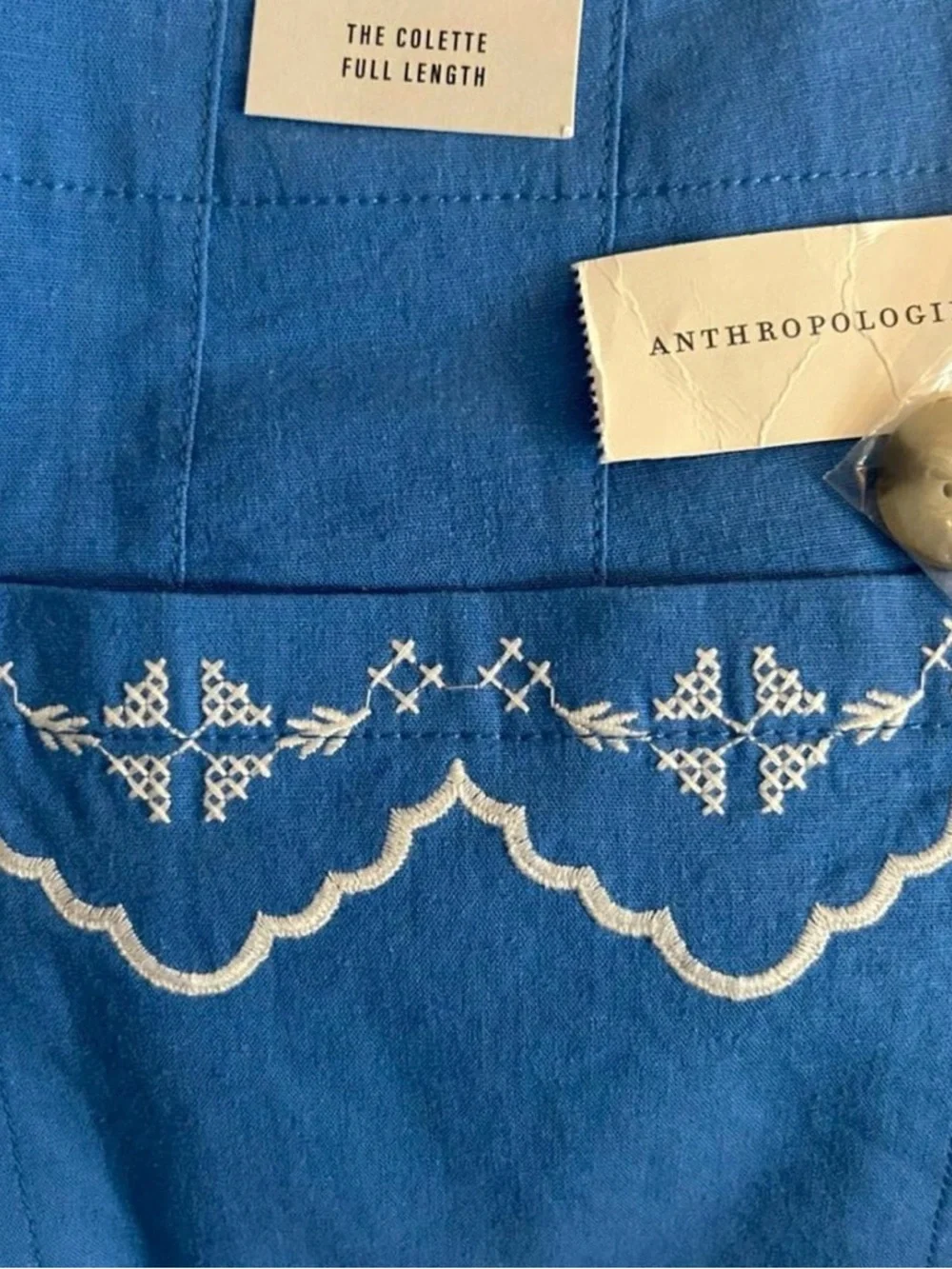 NWT Anthropologie Maeve The Colette Full-Length Embroidered Pants - 30 - Picture 3 of 7